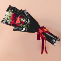 Crimson Velvet Rose Charm